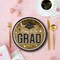 25 Count Gold Way to Go Grad Paper Dessert Plates 7.25 Inch Graduation Party Decorations